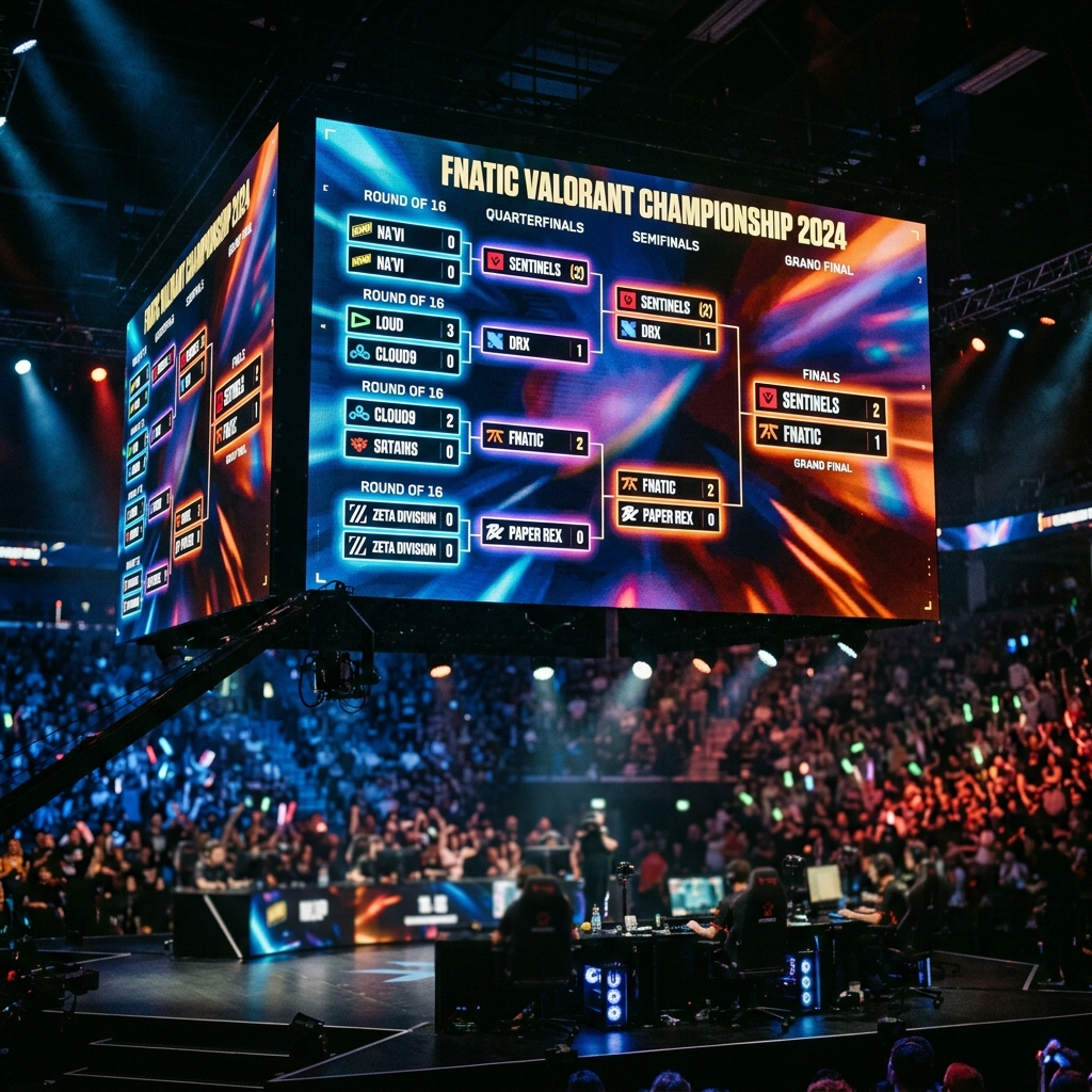 Bagan turnamen e-sports di layar besar